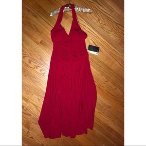 JS Boutique Size 12 Red Ruched Dress
